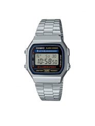 Casio Zegarek Vintage A168WA-1YES Srebrny. Szare, cyfrowe zegarki Casio, srebrne. Za 179.99 zł.
