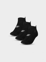4F Skarpetki treningowe przed kostkę (3-pack) męskie - czarne 43-46. Czarne skarpety 4F, bez wzorów, z elastanu. Za 44.99 zł.