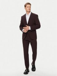 Boss Garnitur H-Huge-2Pcs-224 50509485 Czerwony Slim Fit. Czerwone garnitury Boss, m, bez wzorów, z wełny. Za 2,999.00 zł.