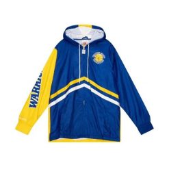 Kurtka wiatrówka z pełnym zamkiem Portland Trail Blazers NBA Undeniable. Niebieskie kurtki Mitchell & Ness, l, bez wzorów, z materiału, bez kaptura. Za 492.50 zł.