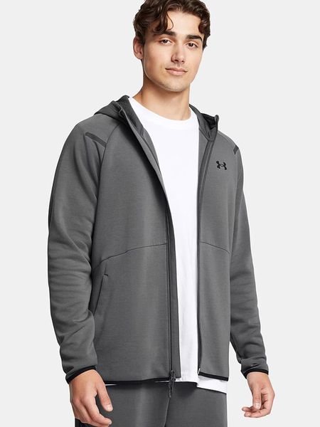 Under Armour Kurtka sportowa "Unstoppable" w kolorze antracytowym rozmiar: M. Czarne kurtki outdoor i hardshell Under Armour, m, bez wzorów, z materiału, bez kaptura. Za 276.71 zł.