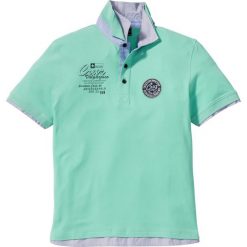 Shirt polo z podwójnym kołnierzykiem bonprix zielony miętowy. Koszulki polo sportowe marki bonprix. Za 37.99 zł.
