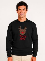 WOOOP Bluza "Merry Xmas" w kolorze czarnym rozmiar: XL. Czarne bluzy Wooop, xl, bez wzorów, z bawełny, bez kaptura. Za 117.45 zł.