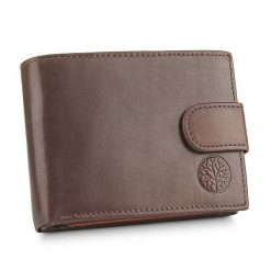 Portfel skórzany BETLEWSKI BPM-VTCC-60 c. brązowy. Brązowe portfele Betlewski, bez wzorów, ze skóry. Za 139.99 zł.