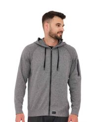 Bluza męska wełniana z kapturem Brubeck OUTDOOR MERINO. Szare bluzy z kapturem Brubeck, m, bez wzorów, z poliesteru, z kapturem. Za 439.00 zł.