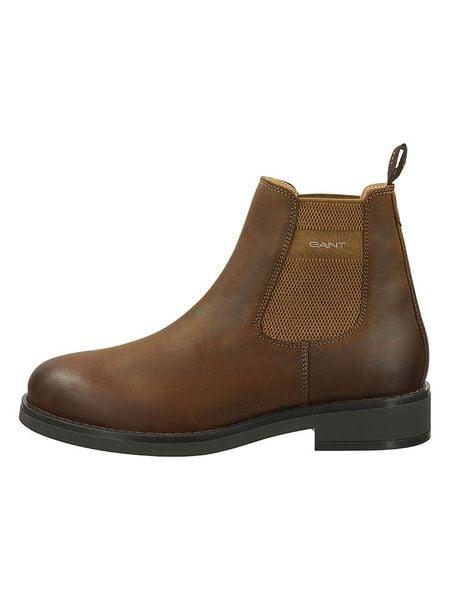GANT Footwear Skórzane sztyblety w kolorze jasnobrązowym rozmiar: 42. Brązowe sztyblety GANT Footwear, bez wzorów, bez obcasa, bez zapięcia. Za 310.38 zł.