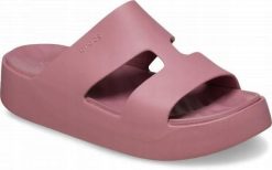 Klapki Dla Dorosłych Crocs Getaway Platform H-strap. Czerwone klapki Crocs, z materiału. Za 139.99 zł.
