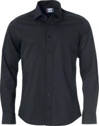 Clique Clark koszula z długim rękawem 100% bawełna, regular fit, czarna. Czarne koszule CLIQUE, m, bez wzorów, z bawełny, bez kołnierzyka, bez ramiączek. Za 211.81 zł.
