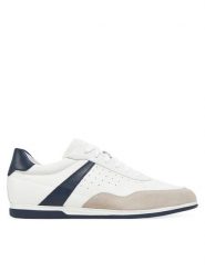 Geox Sneakersy U Renan U554GC 08522 C1260 Biały. Białe buty sportowe casual Geox, bez wzorów, ze skóry, bez zapięcia. Za 369.99 zł.
