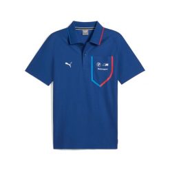 Polo Puma BMW MMS. Niebieskie koszulki polo Puma, m, bez wzorów, z materiału, bez kołnierzyka, bez ramiączek. Za 245.00 zł.