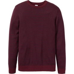 Sweter w paski bonprix czerwony klonowy-ciemnoniebieski w paski. Swetry nierozpinane bonprix. Za 37.99 zł.