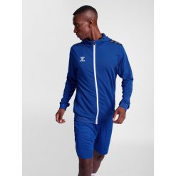 Bluza z kapturem sportowa Hummel Authentic Poly Zip Hoodie. Niebieskie bluzy z kapturem Hummel, l, bez wzorów, z kapturem. Za 251.50 zł.
