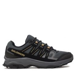 Trekkingi Salomon. Szare buty trekkingowe Salomon, bez wzorów, bez zapięcia. Za 449.99 zł.