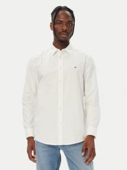 Tommy Jeans Koszula DM0DM23513 Biały Regular Fit. Białe koszule Tommy Jeans, m, bez wzorów, z bawełny, bez kołnierzyka, bez ramiączek. Za 289.99 zł.