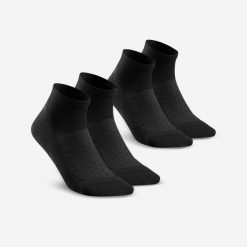 Skarpety turystyczne Quechua Hike 100 długie x2. Czarne skarpety QUECHUA, bez wzorów, z bawełny. Za 39.99 zł.