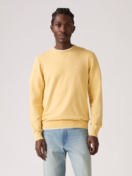 Levi's Sweter w kolorze żółtym rozmiar: XL. Żółte swetry nierozpinane Levi's®, s, bez wzorów, z bawełny, bez kołnierzyka, bez ramiączek. Za 133.29 zł.