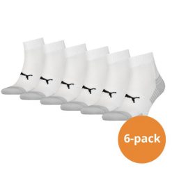 Skarpety Puma Sport Quarter z amortyzacją, 6 szt., białe. Białe skarpetki sportowe Puma, bez wzorów, z elastanu. Za 162.99 zł.