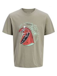 Jack & Jones Koszulka "King" w kolorze khaki rozmiar: XL. Brązowe bezrękawniki Jack & Jones, xl, bez wzorów, z bawełny, bez kołnierzyka, bez ramiączek. Za 57.06 zł.