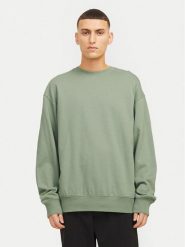 Jack&Jones Bluza Charge 12257853 Zielony Loose Fit. Zielone bluzy Jack&Jones, m, bez wzorów, z bawełny, bez kaptura. Za 59.99 zł.