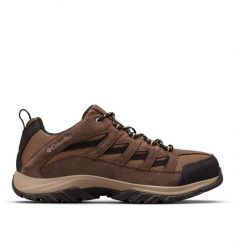 Buty trekkingowe męskie Columbia Crestwood. Brązowe buty turystyczne Columbia, bez wzorów, z materiału, bez zapięcia, trekkingowe. Za 329.99 zł.