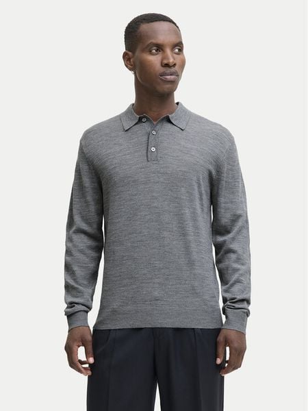 Jack & Jones Sweter Merino 12281757 Szary Regular Fit. Szare swetry rozpinane Jack & Jones, m, bez wzorów, z wełny, bez kołnierzyka, bez ramiączek. Za 169.99 zł.