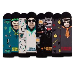 Zestaw 4 par skarpetek bawełnianych Arty Socks Małpy w pudełku prezentowym. Skarpety OEM, bez wzorów, z bawełny. Za 156.63 zł.