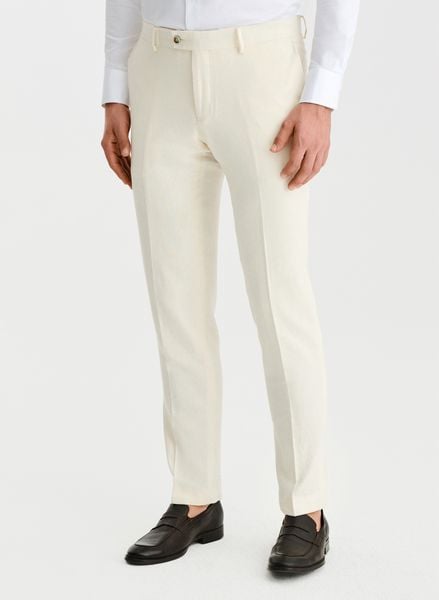 PAKO LORENTE - Beżowe spodnie ganiturowe z lnem. Brązowe eleganckie spodnie Pako Lorente, na lato, z bawełny. Za 299.99 zł.