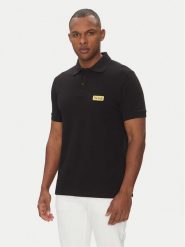 Versace Jeans Couture Polo 78GAGT08 Czarny Regular Fit. Czarne koszulki polo Versace Jeans Couture, m, bez wzorów, z bawełny, bez kołnierzyka, bez ramiączek. Za 459.99 zł.