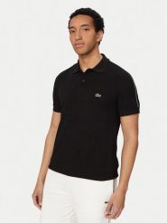 Lacoste Polo PH0897 Czarny Regular Fit. Czarne koszulki polo LACOSTE, m, bez wzorów, z bawełny, bez kołnierzyka, bez ramiączek. Za 529.99 zł.