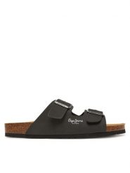 Pepe Jeans Klapki PMS80003 Czarny. Czarne klapki Pepe Jeans, z jeansu. Za 199.99 zł.