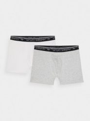 4F Bielizna bokserki (2-pack) męskie - białe 3XL. Biała bokserki 4F, m, bez wzorów, z bawełny. W wyprzedaży za 49.99 zł.