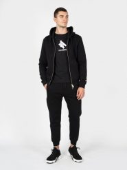 Les Hommes Bluza "Full Zip" | LBH3004700U | Mężczyzna | Czarny. Czarne bluzy Les Hommes, m, bez wzorów, z bawełny, z kapturem. W wyprzedaży za 769.00 zł.
