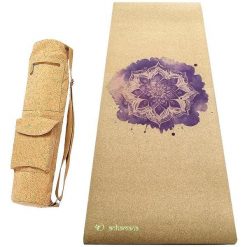 Mata do jogi korka Hi-tech 6mm +Torba z korka, 3 materiały dla większej wygody. Brązowe torby na ramię ACHAMANA, bez wzorów, z bawełny, na ramię, duże, bez dodatków. Za 529.00 zł.
