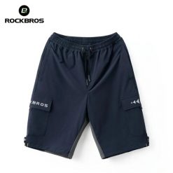 Męskie spodenki rowerowe z wyściółką ROCKBROS. Niebieskie spodenki rowerowe ROCKBROS, l, bez wzorów, z elastanu, rowerowe. Za 326.40 zł.