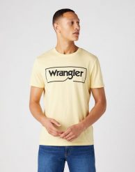 WRANGLER FRAME LOGO TEE MĘSKI T-SHIRT KOSZULKA NADRUK SUNLIGHT W7H3D3XCU 112146329. T-shirty Wrangler, m, bez wzorów, bez kołnierzyka, bez ramiączek. Za 69.99 zł.