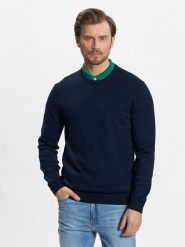 United Colors Of Benetton Sweter 1098U1I76 Granatowy Regular Fit. Niebieskie swetry rozpinane United Colors Of Benetton, m, bez wzorów, z bawełny, bez kołnierzyka, bez ramiączek. Za 119.99 zł.