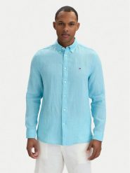 Tommy Hilfiger Koszula MW0MW41530 Niebieski Regular Fit. Niebieskie koszule Tommy Hilfiger, m, bez wzorów, ze lnu, bez kołnierzyka, bez ramiączek. Za 489.99 zł.