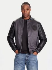 Guess Kurtka bomber M5BL2B K1062 Szary Regular Fit. Szare kurtki Guess, m, z aplikacjami, z syntetyku, bez kaptura. Za 559.99 zł.