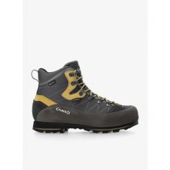 Buty trekkingowe męskie AKU Trekker Lite III Wide GTX. Szare buty trekkingowe Aku, bez wzorów, bez zapięcia. Za 983.39 zł.