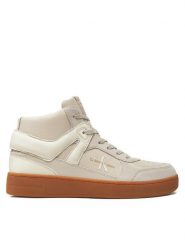 Calvin Klein Jeans Sneakersy Basket Cup Mid Laceup Lth Ml Mtr YM0YM00995 Écru. Buty sportowe casual Calvin Klein Jeans, bez wzorów, z jeansu, bez zapięcia. Za 459.99 zł.