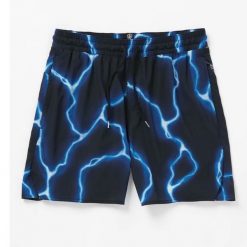 Spodenki kąpielowe męskie Volcom Fa T Spinks Ascender 18. Czarne kąpielówki Volcom, m, bez wzorów, z elastanu. W wyprzedaży za 302.70 zł.