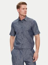 United Colors Of Benetton Koszula 5WV1UQ03P Niebieski Regular Fit. Niebieskie koszule United Colors Of Benetton, m, bez wzorów, z bawełny, bez kołnierzyka, bez ramiączek. Za 129.99 zł.