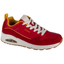 Buty sportowe Sneakersy męskie, Uno - Victory Pack. Czerwone buty sportowe casual Skechers, bez wzorów, bez zapięcia. Za 359.99 zł.