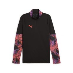 Męska bluza piłkarska z zamkiem 1/4 individualCUP PUMA Black. Czarne kurtki do biegania Puma, m, bez wzorów, bez kaptura, do biegania. Za 227.00 zł.