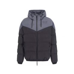 Kurtka męska EA7 Emporio Armani Train Athletic Colour Block Padded. Czarne kurtki EA7, m, bez wzorów, z materiału, bez kaptura. Za 1,129.00 zł.