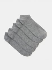 Bawełniane skarpetki 5 pack - szary. Szare skarpety Sinsay, bez wzorów, z bawełny. Za 15.99 zł.
