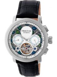 Heritor Zegarek automatyczny "Aura" w kolorze srebrno-czarnym rozmiar: onesize. Czarne, analogowe zegarki Heritor, ze stali. Za 587.99 zł.