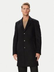 BOSS Płaszcz wełniany H-Hyde-264 50571557 Czarny Slim Fit. Czarne płaszcze Boss, na zimę, m, bez wzorów, z wełny, bez kaptura. Za 2,399.00 zł.