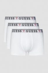 GUESS Zestaw białej męskiej bielizny bokserki 3 Pack, Rozmiar XXL. Białe bokserki Guess, m, z aplikacjami. W wyprzedaży za 122.99 zł.