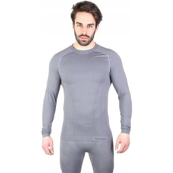 Koszulka termoaktywna bielizna męska Haster. Szara bielizna termoaktywna Haster, m, bez wzorów, bez ramiączek. Za 96.99 zł.